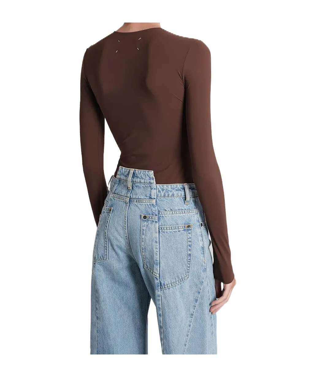 Maison Margiela Four-Stitch Long-Sleeved Bodysuit