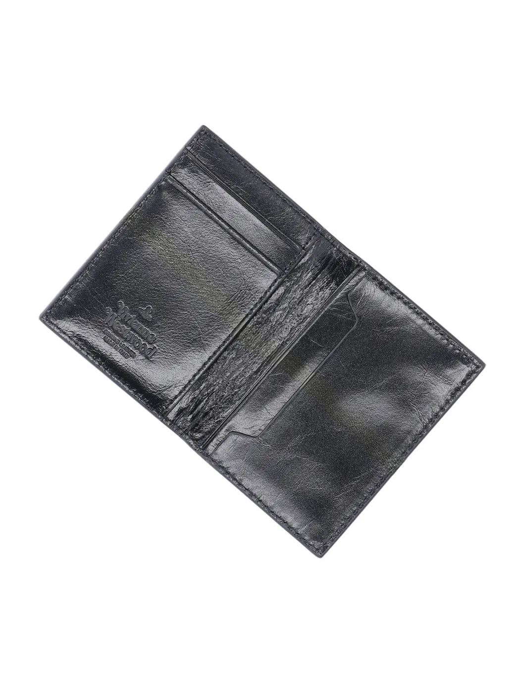 Orb-Plaque Leather Wallet