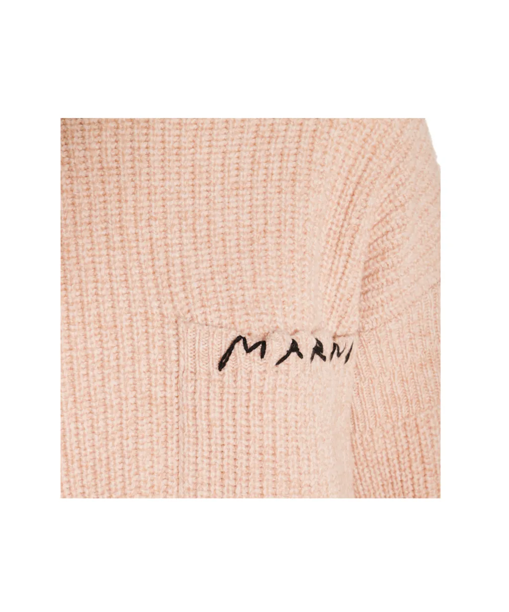 Marni Logo Embroidered Knitted Jumper