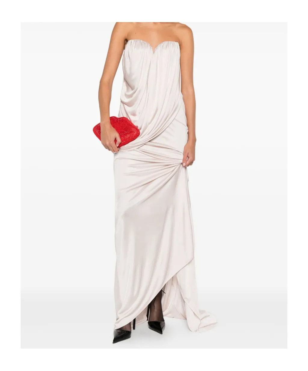 Draped Cowl-Neck Dress