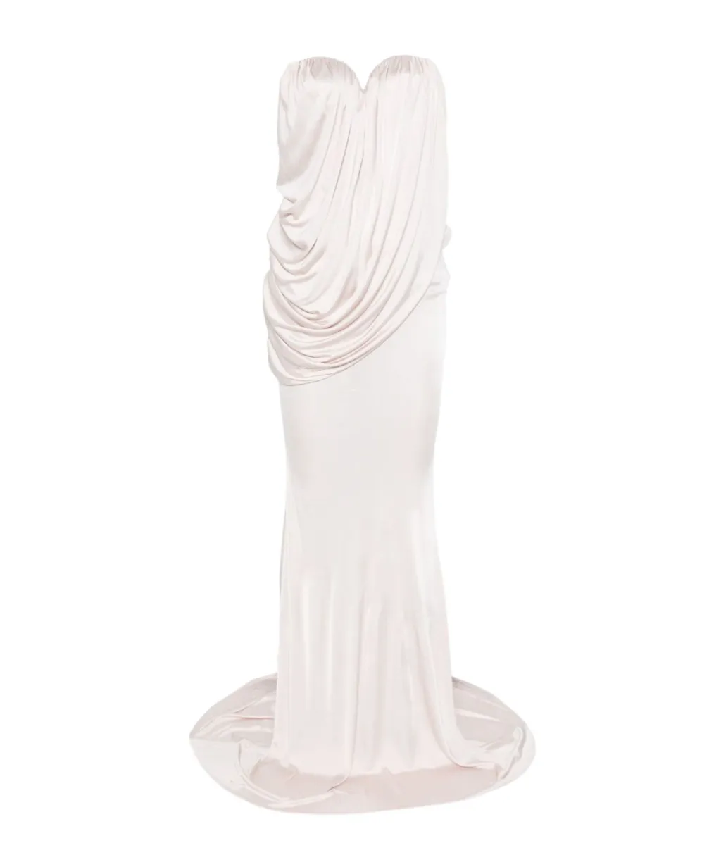Draped Cowl-Neck Dress