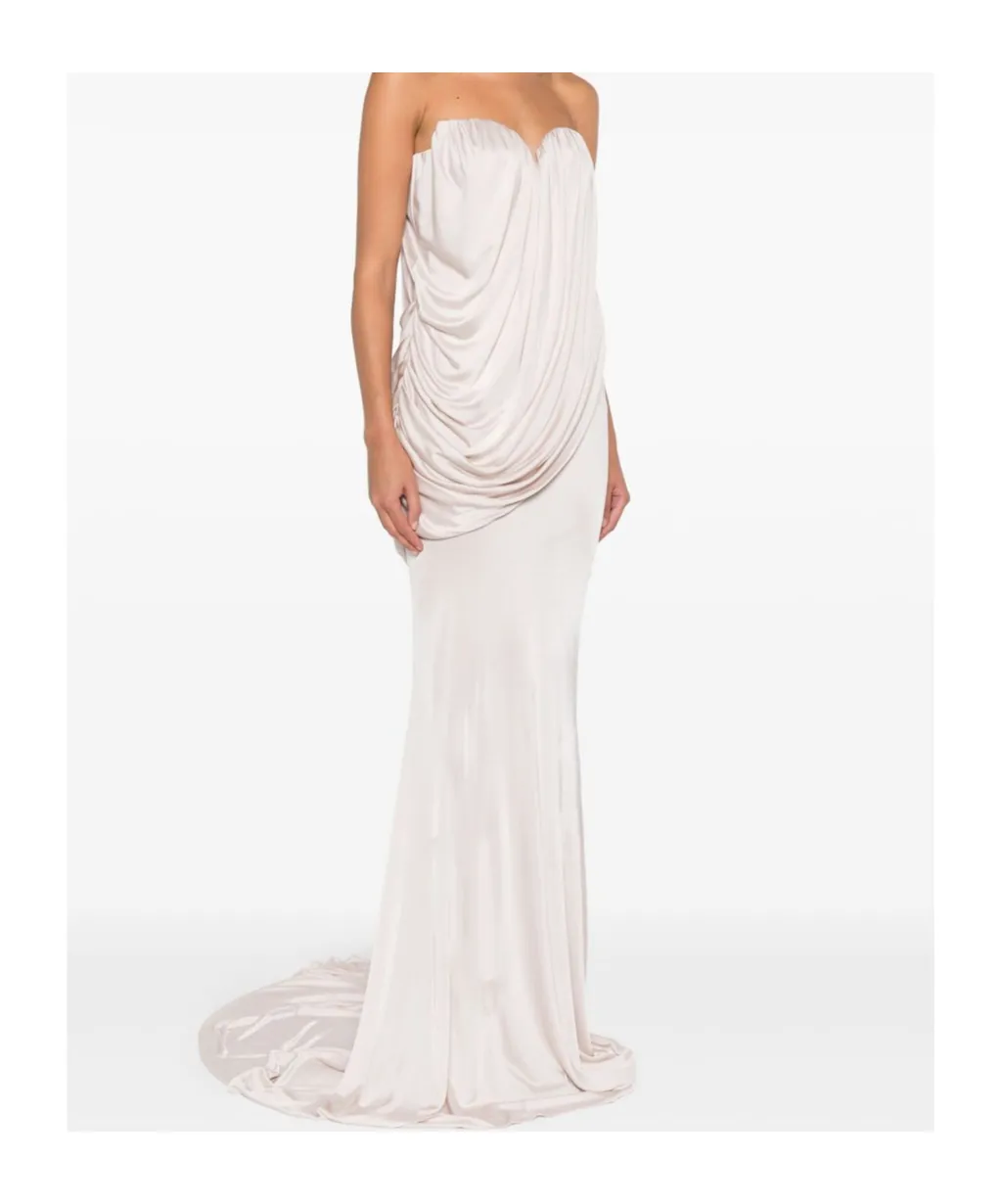 Draped Cowl-Neck Dress