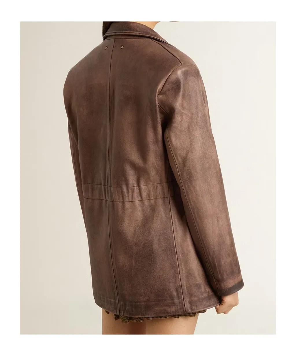 Golden Goose Deluxe Brand Single Breasted Leather Jacket