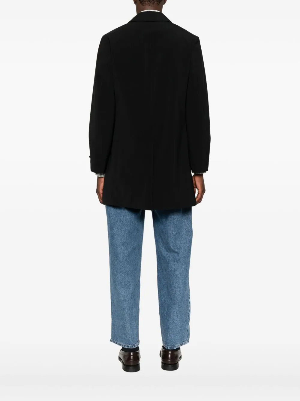 Buttoned Single-Breasted Coat