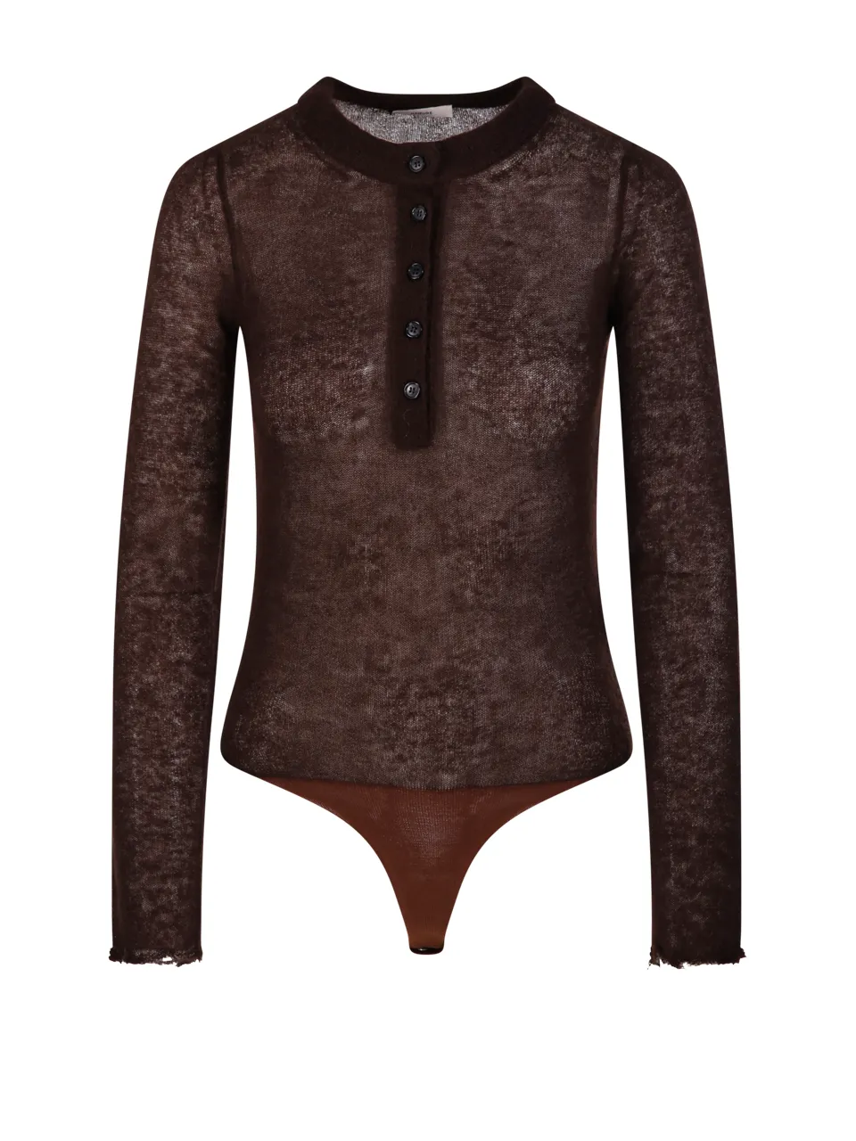 Button-Front Long-Sleeve Bodysuit