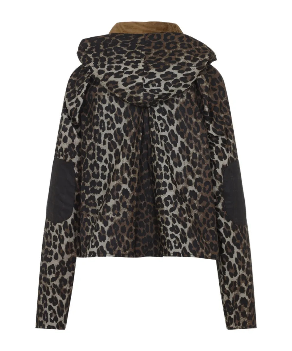 Barbour X Ganni Leopard-Pattern Jacket