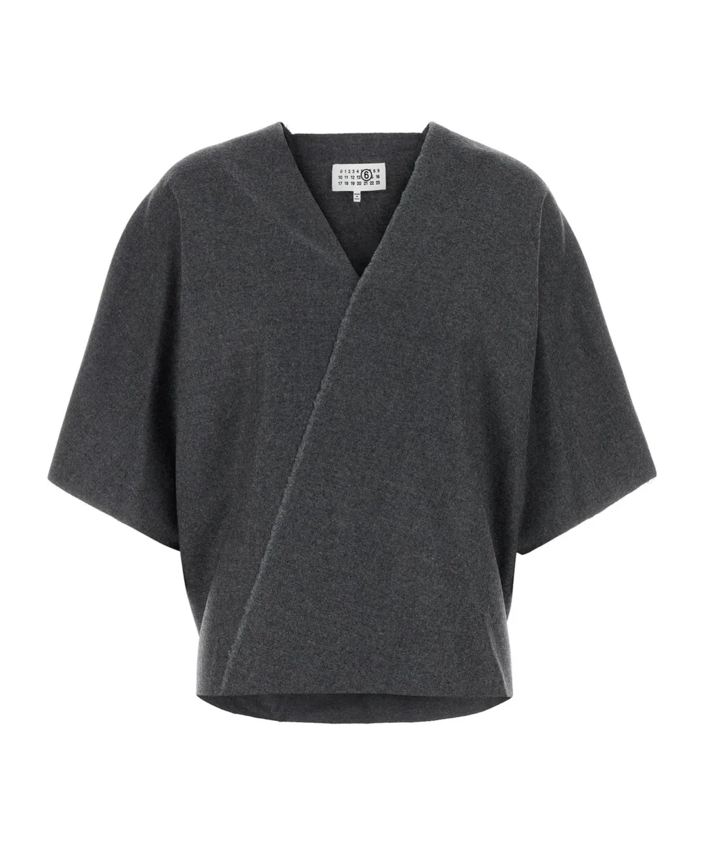 Mm6 Maison Margiela V-Neck Knitted Top