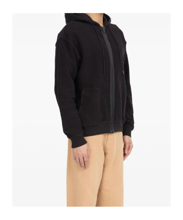 Mm6 Maison Margiela Zip-Up Drawstring Hoodie