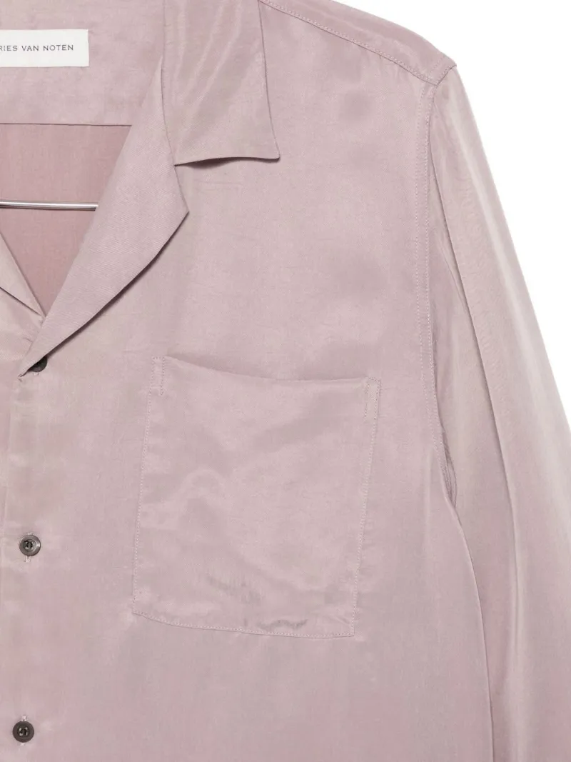 Dries Van Noten Satin Twill Buttoned Shirt