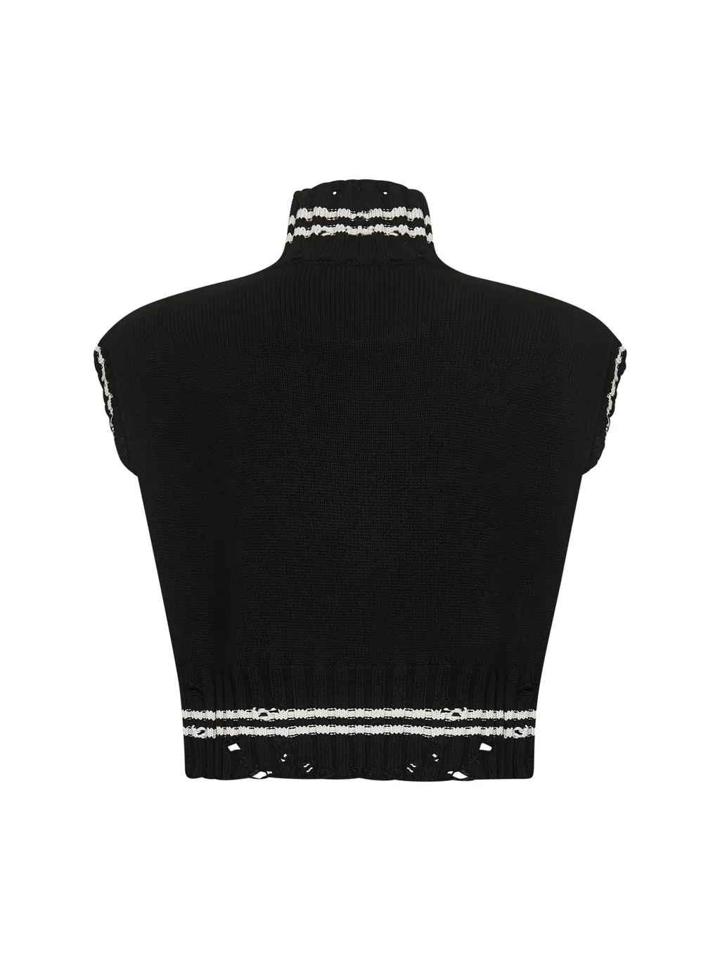 Marni High-Neck Distressed Sweater