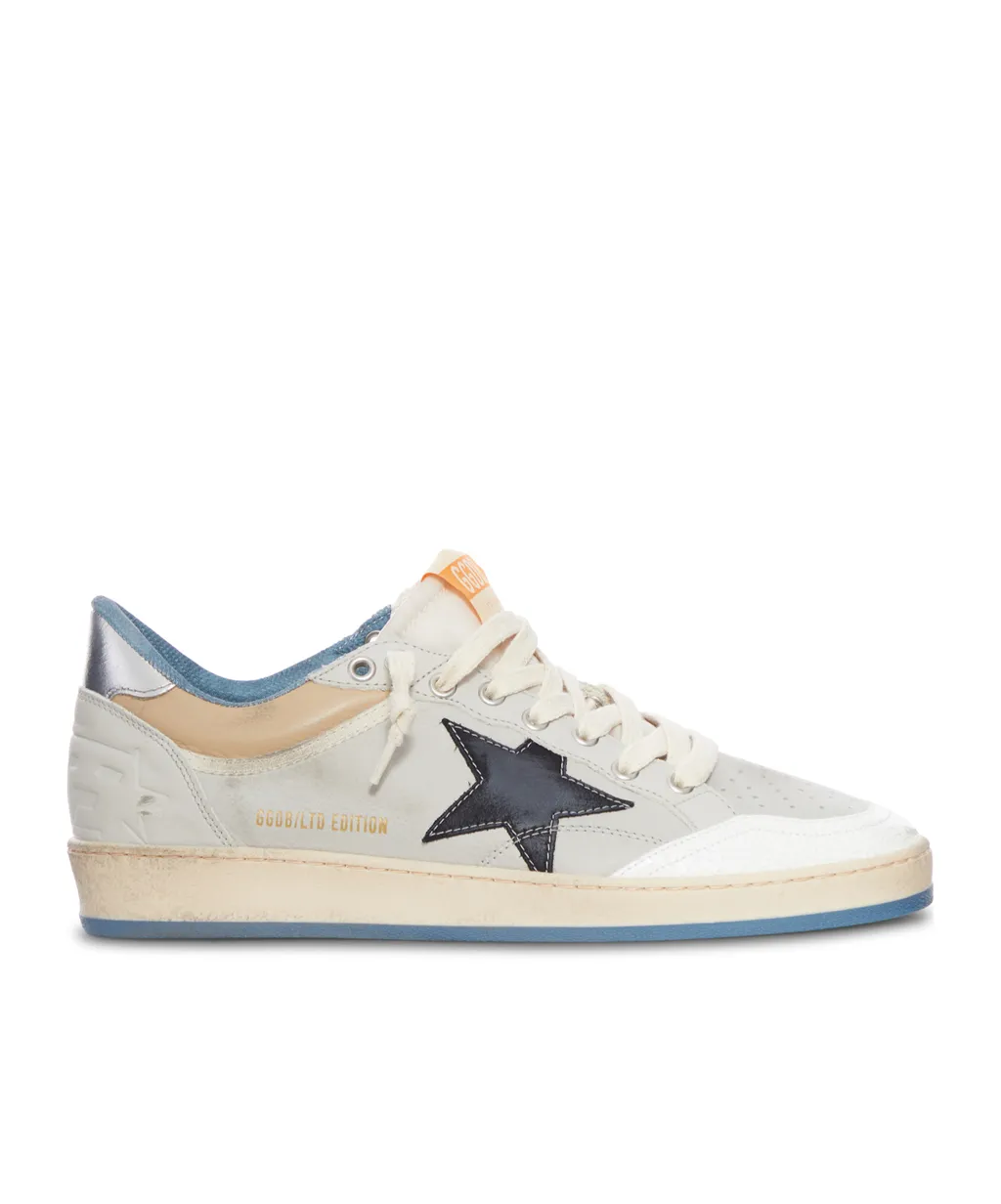Star-Detail Leather Trainers