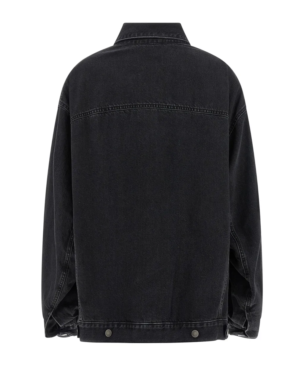 Button-Fastening Denim Jacket