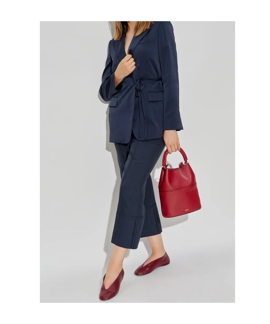 Theory Tied-Waist Tailored Blazer