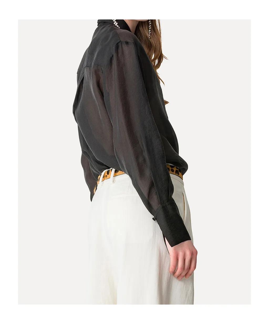 Forte Forte Sheer-Panel Long Sleeved Shirt