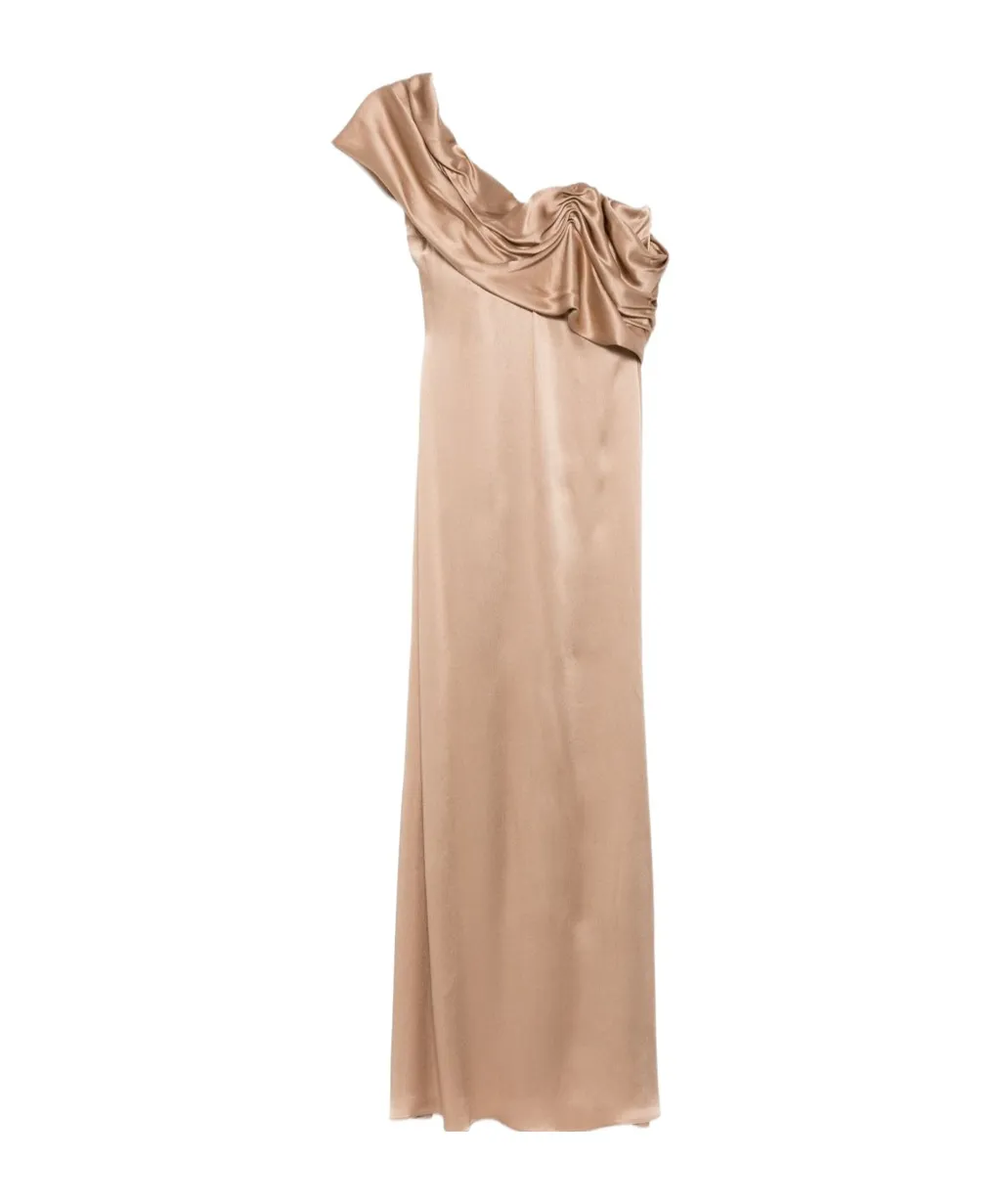 Draped One-Shoulder Dress