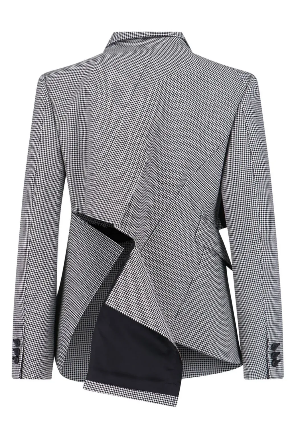 Comme Des GarÇOns Asymmetric Checked Buttoned Blazer