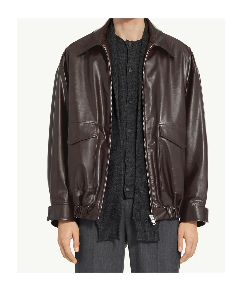 Mm6 Maison Margiela Faux Leather Jacket