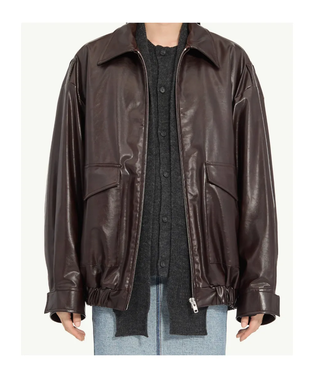 Mm6 Maison Margiela Faux Leather Jacket