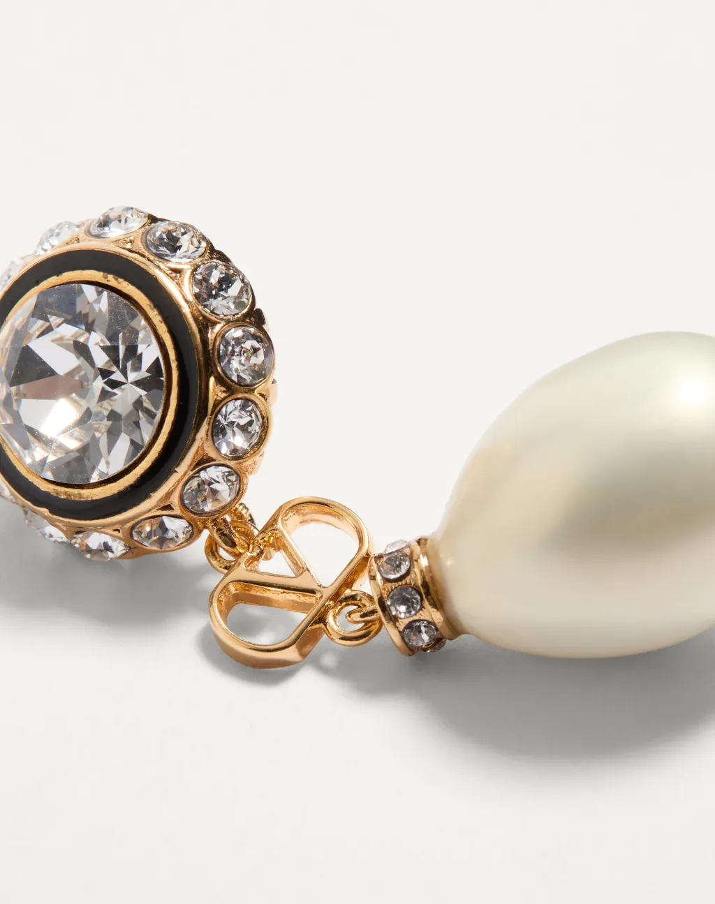 Vlogo Signature Earrings In Metal, Enamel, Pearls And Crystals