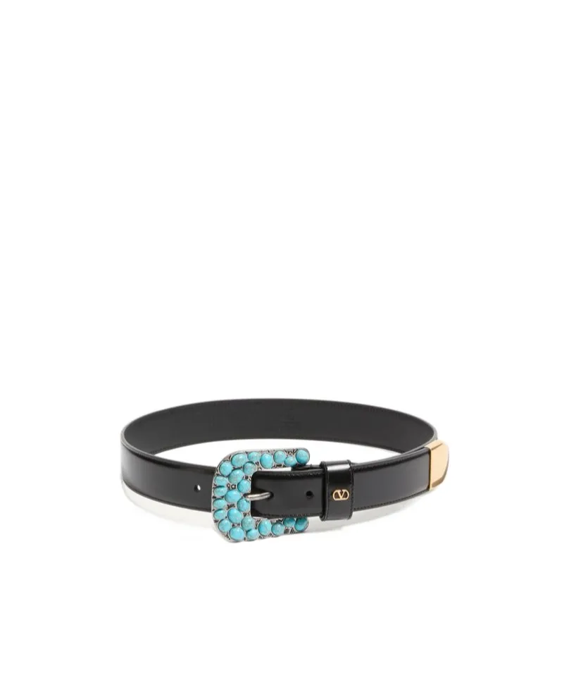Vlogo Signature Brushed Calfskin Belt 30 Mm