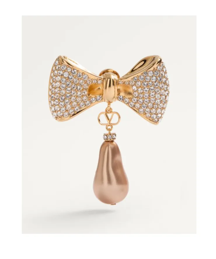 San Fin Metal Earrings With Swarovski® Crystals And Pearls