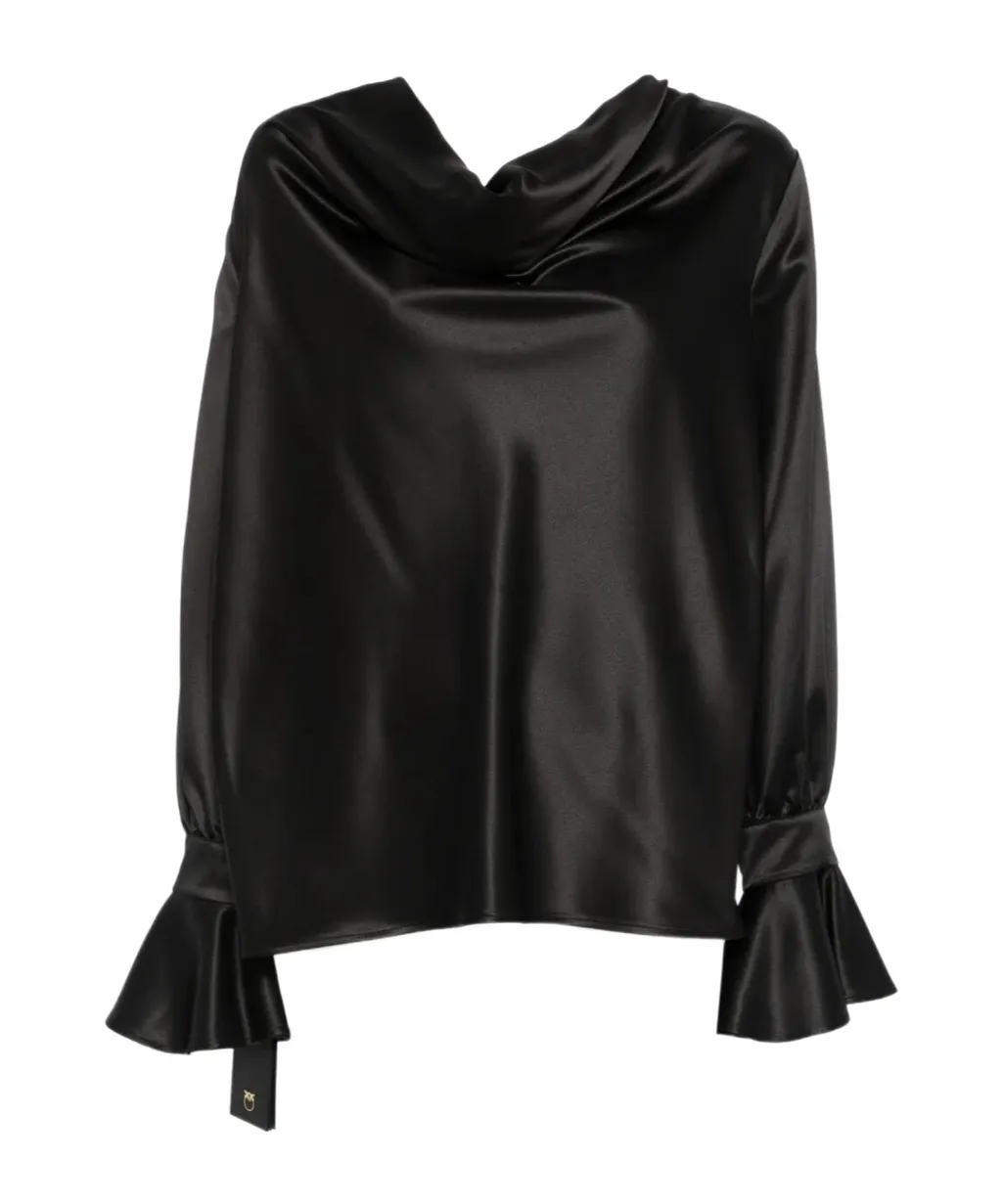 Filipa Cowl-Neck Long-Sleeve Blouse