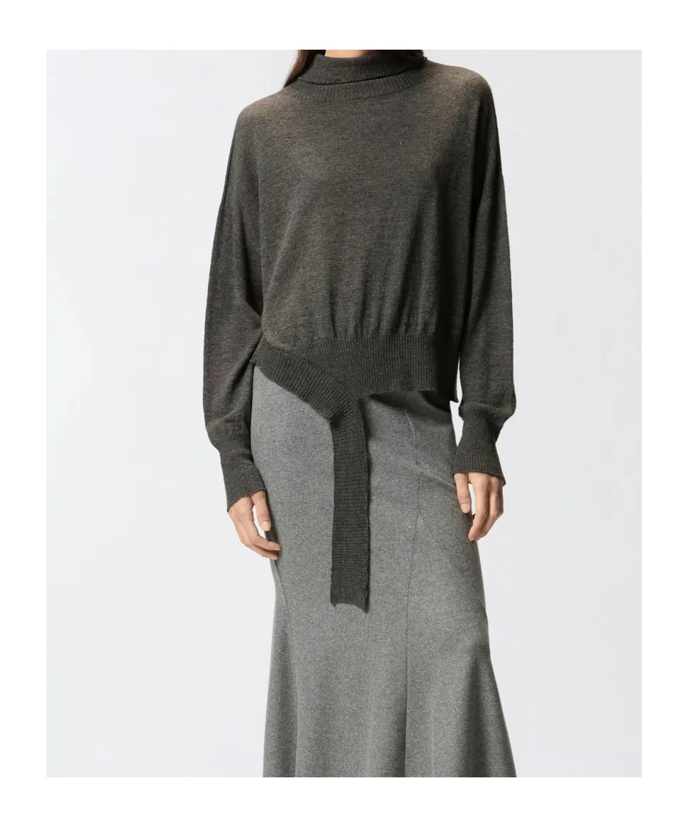 Knit Polo-Neck Sweater
