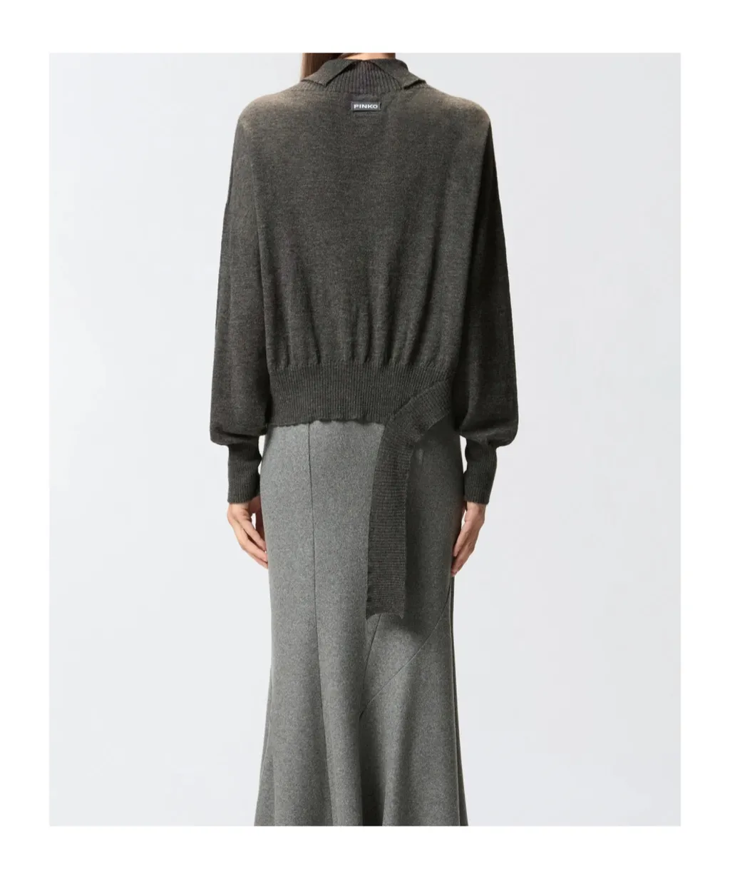 Knit Polo-Neck Sweater