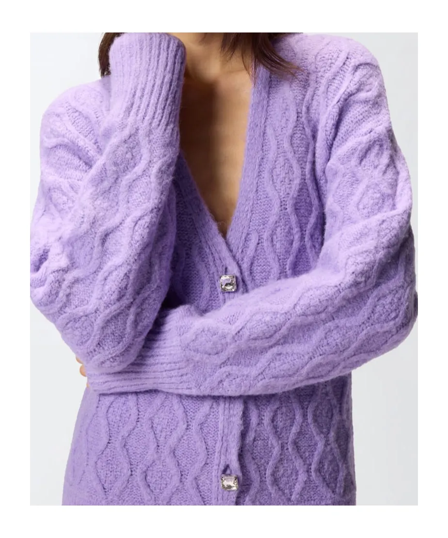 Cable-Knit Button Dress