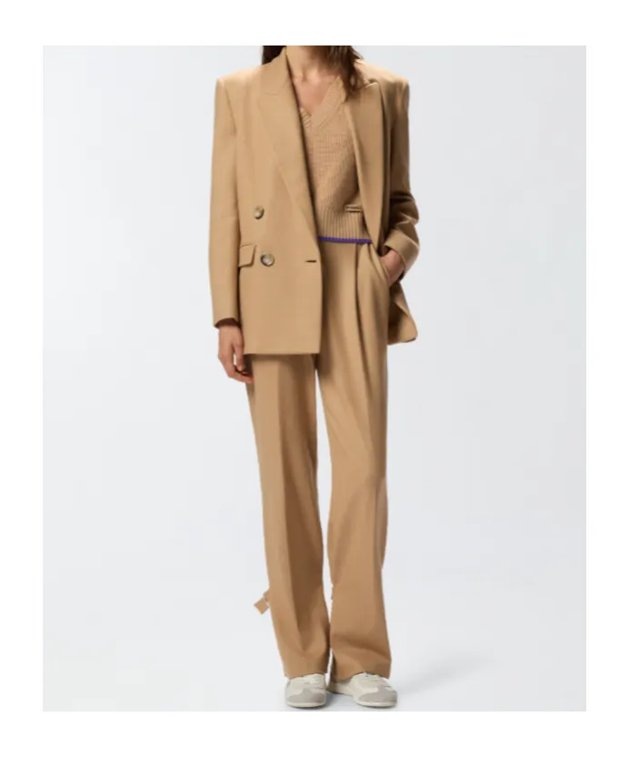 Wide-Leg Trousers With Straps