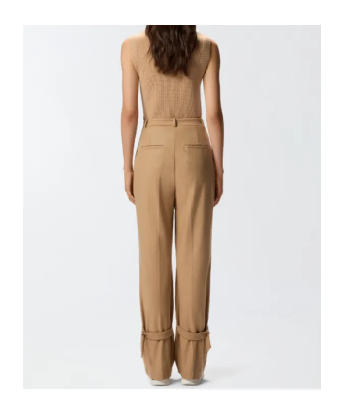 Wide-Leg Trousers With Straps