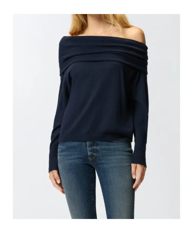 Off-Shoulder Ribbed Jumper