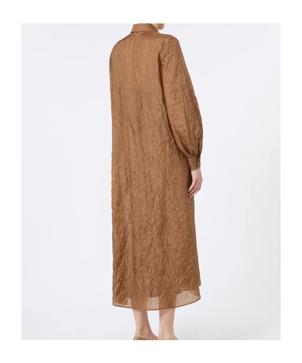 Silk Canvas Shirt Dress
