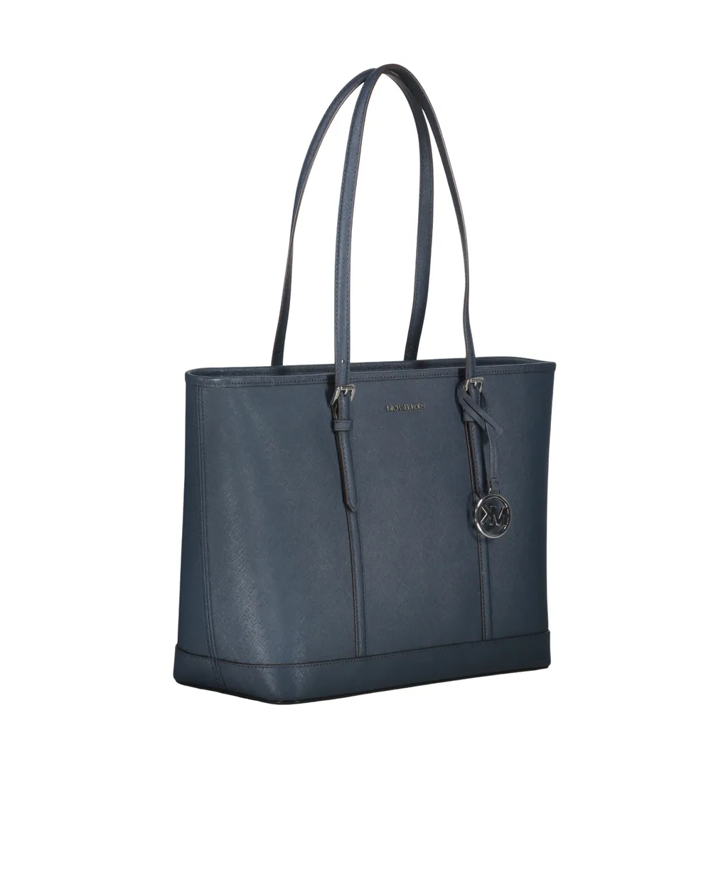 Jet Set Leather Buckle Tote Bag