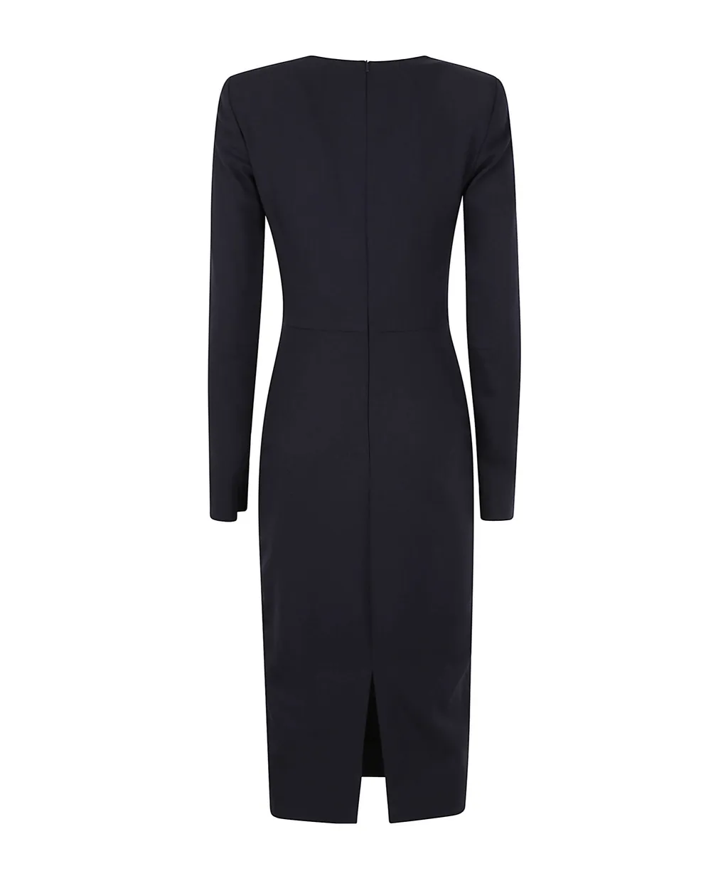 Victoria Beckham Crewneck Fitted Dress