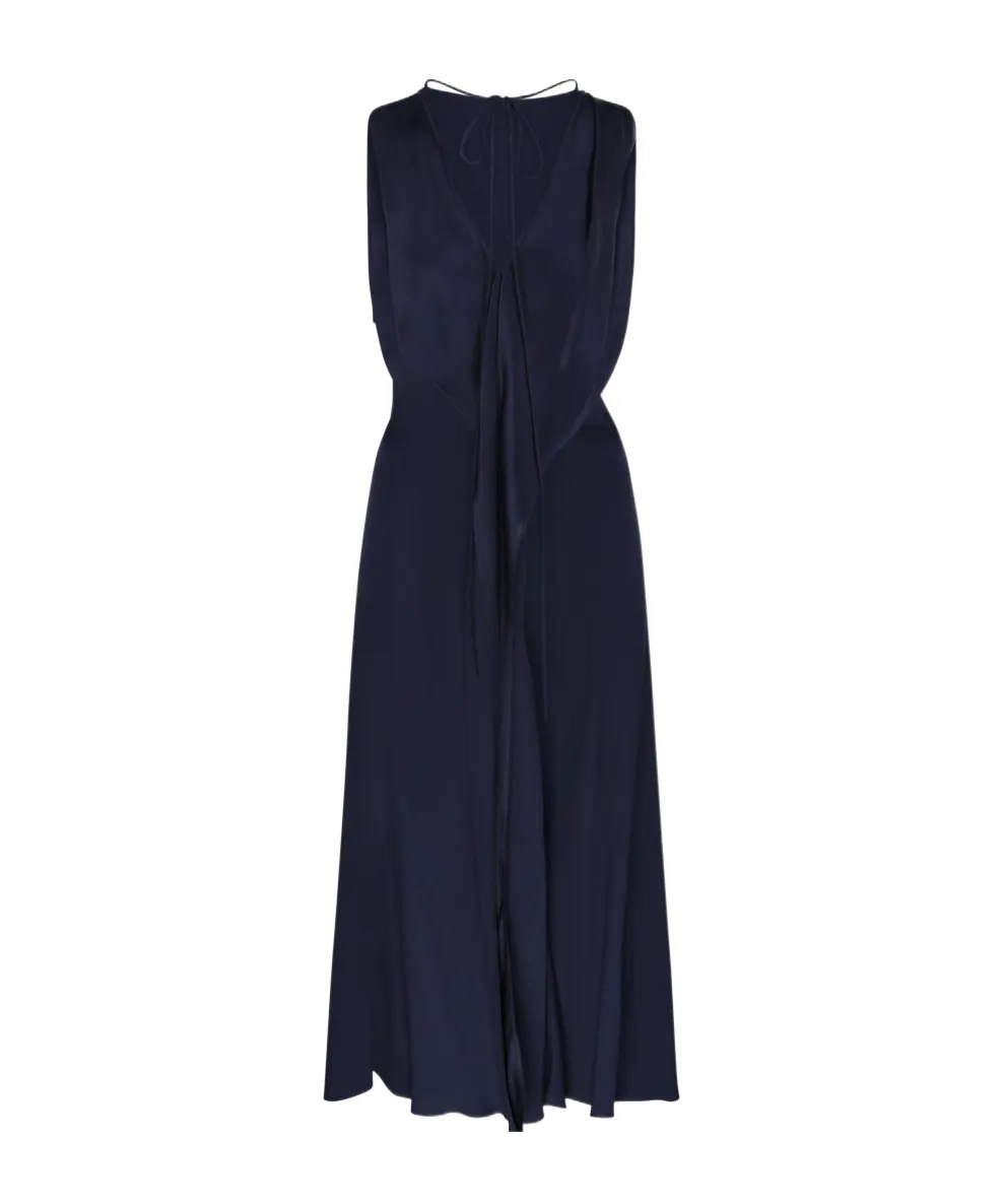 Victoria Beckham Sleeveless V-Neck Long Dress