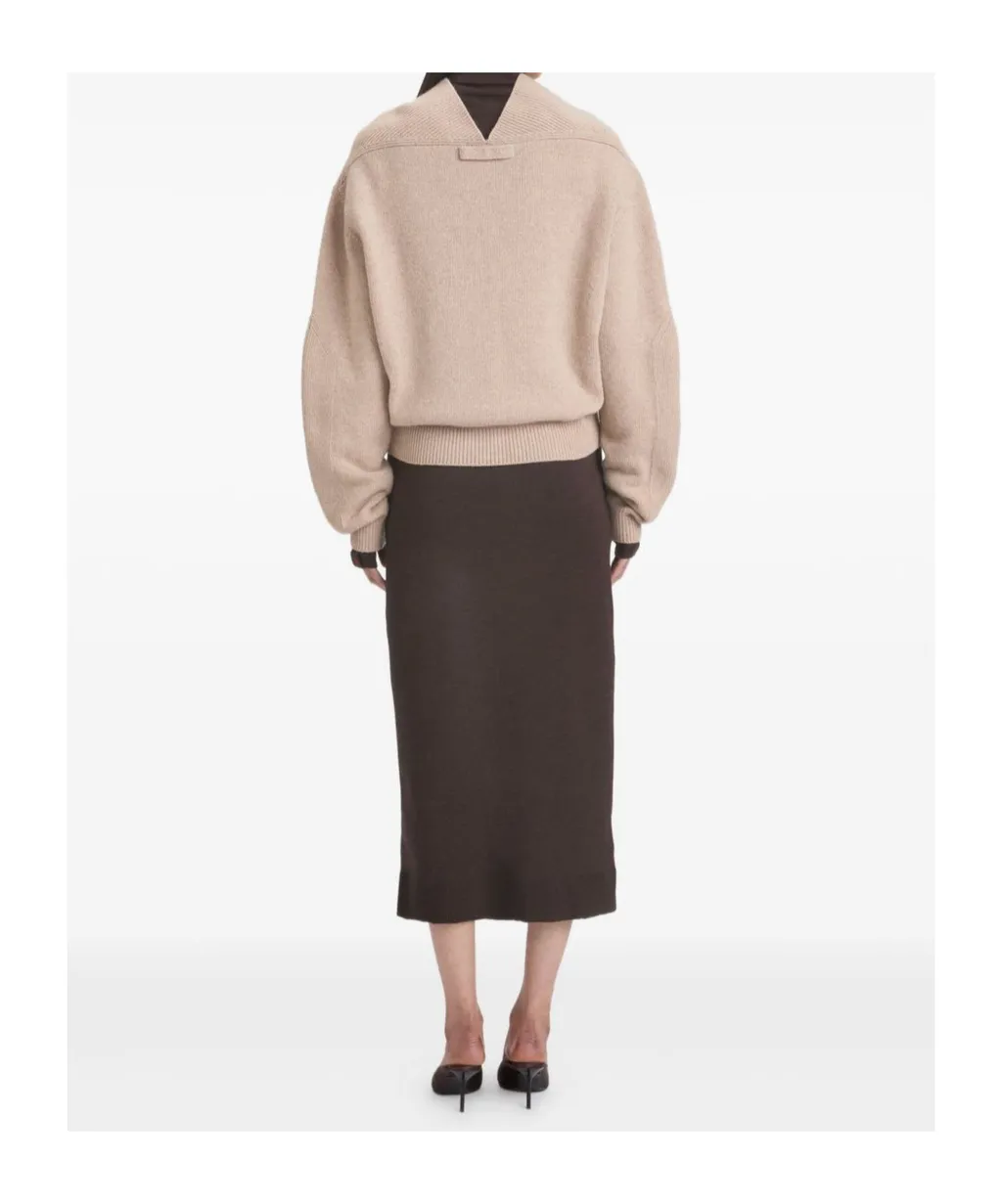 Victoria Beckham Long Sleeve V-Neck Jumper