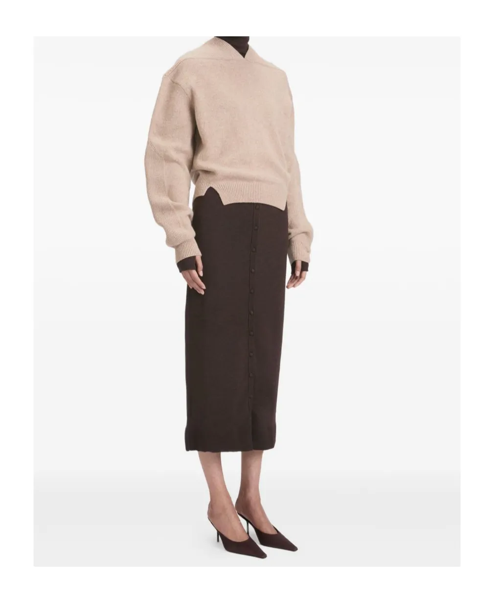 Victoria Beckham Long Sleeve V-Neck Jumper