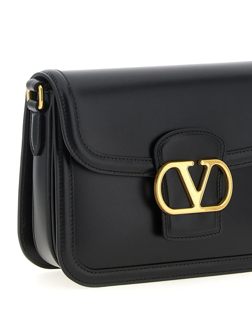 Valentino 9To5 Vlogo Signature Foldover Top Shoulder Bag