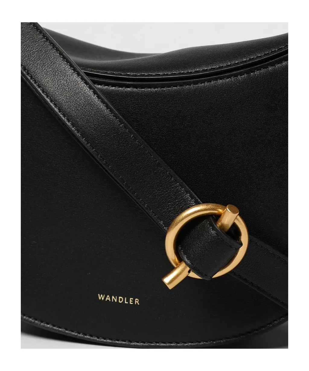 Kate Crescent-Shaped Leather Shoulder Bag