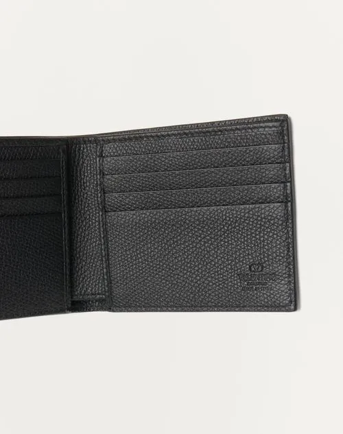 Valentino Garavani Vlogo Signature Grainy Calfskin Wallet