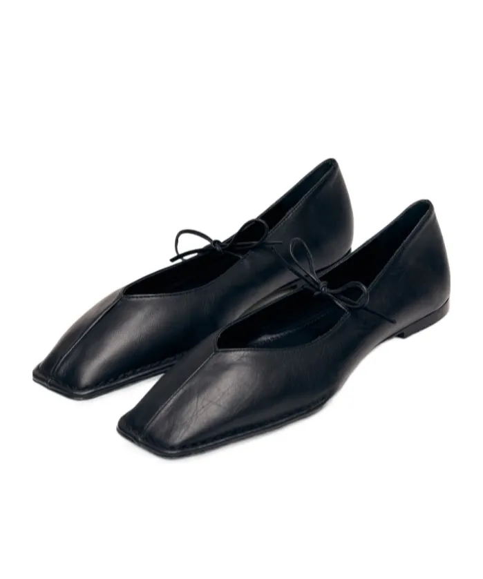 Square-Toe Ballet Flats