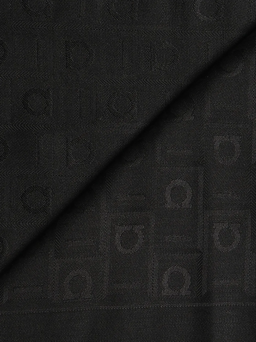 Ferragamo Gancini Jacquard Frayed-Edge Scarf