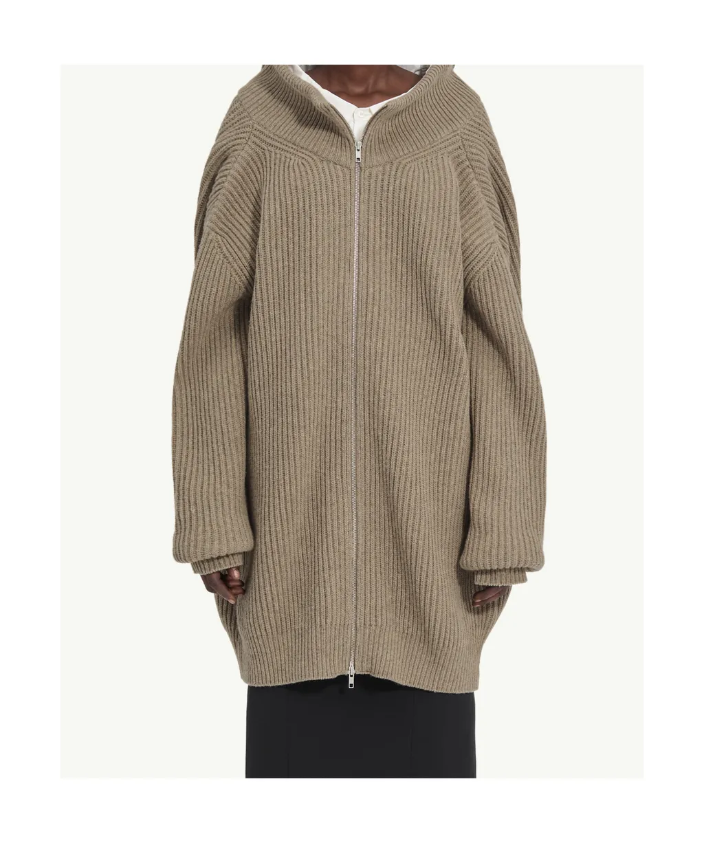 Mm6 Maison Margiela Ribbed Knit Cardigan