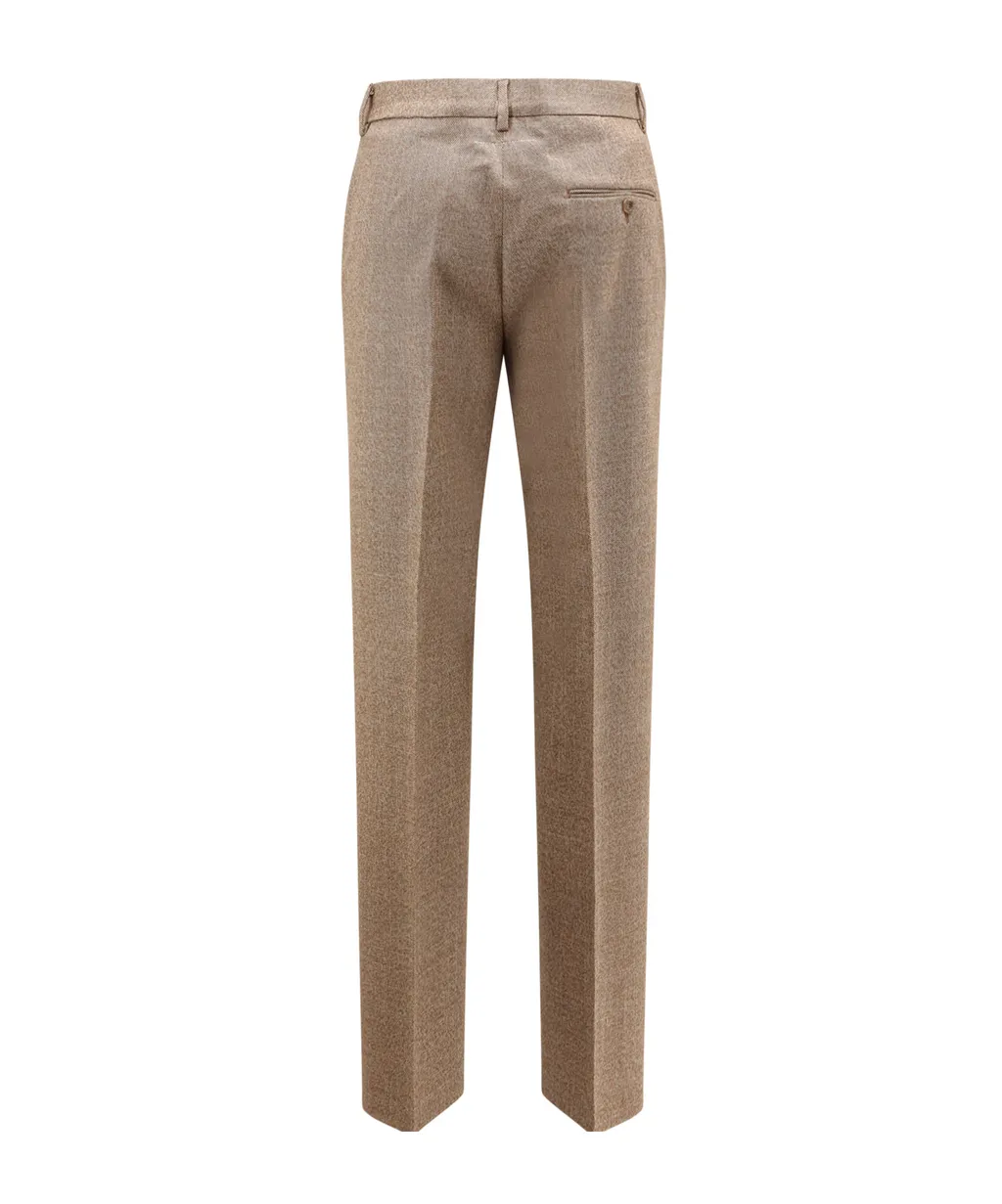 Textured Wool Tailored Trousers
