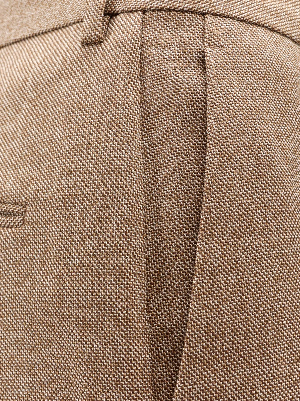 Textured Wool Tailored Trousers