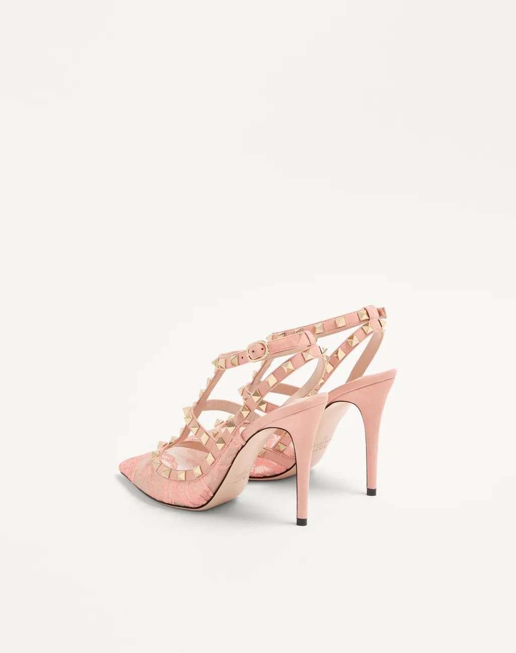 Valentino Garavani Rockstud Pointed Toe Lace Pumps