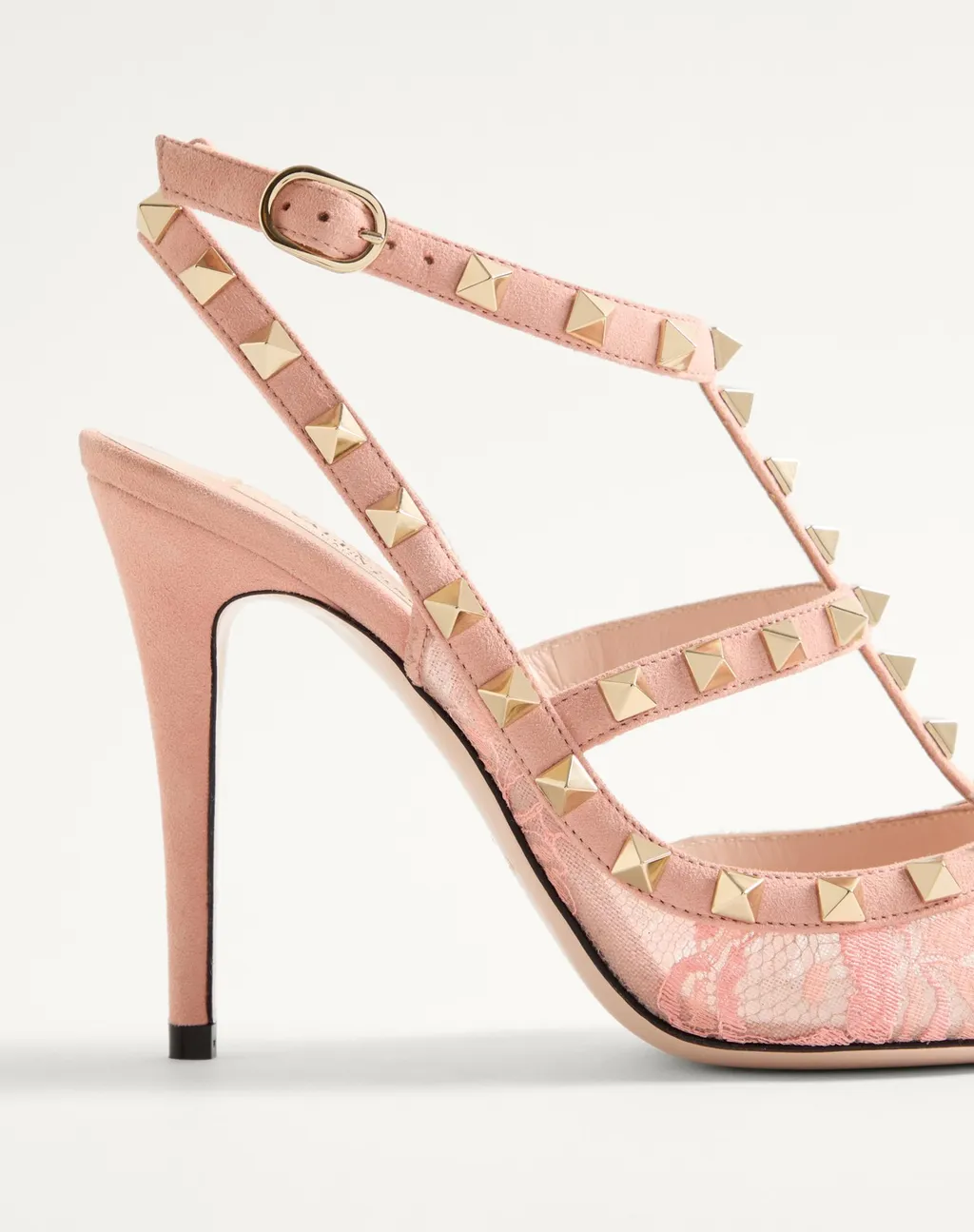 Valentino Garavani Rockstud Pointed Toe Lace Pumps
