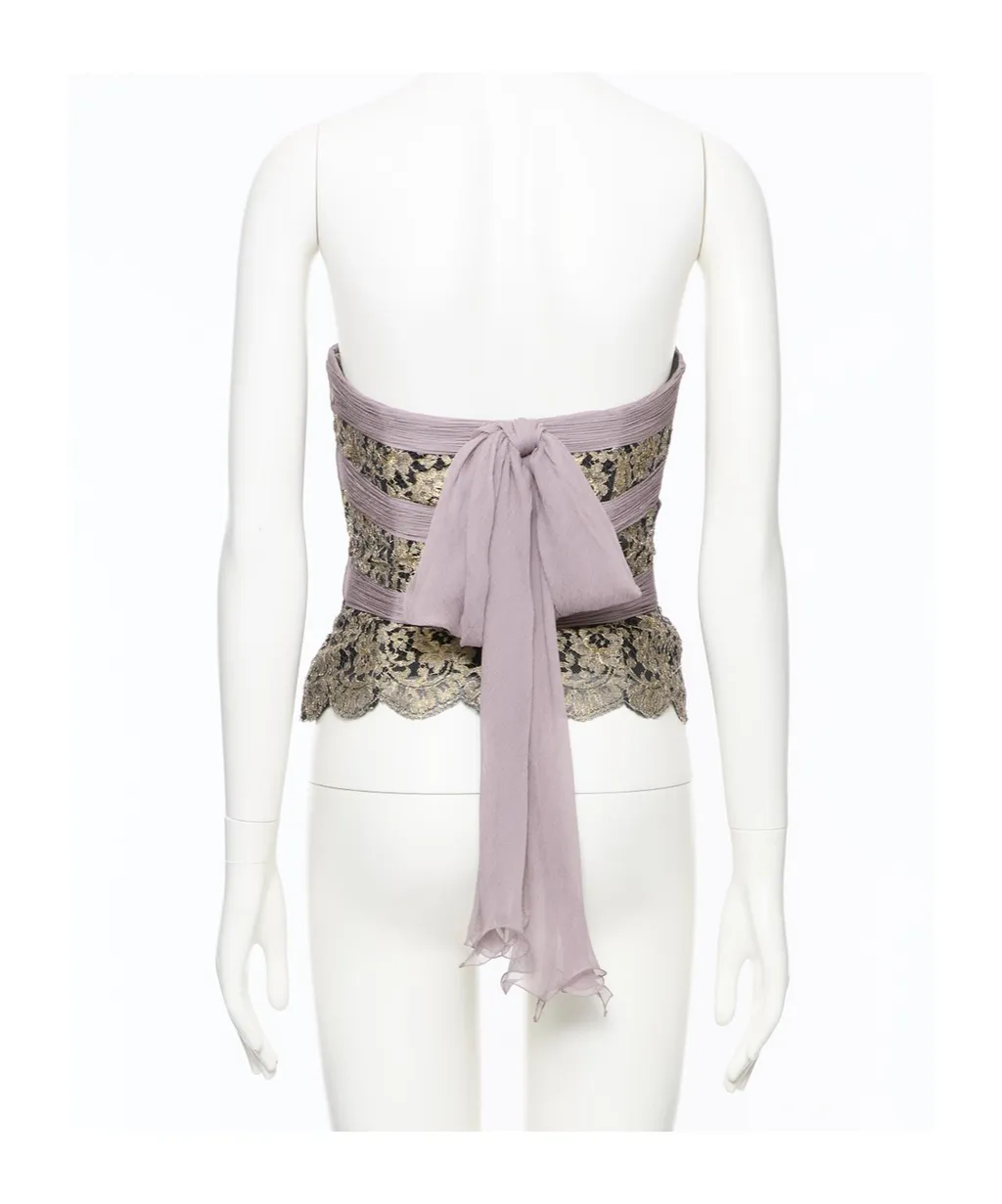 Valentino Bow Detailed Strapless Top