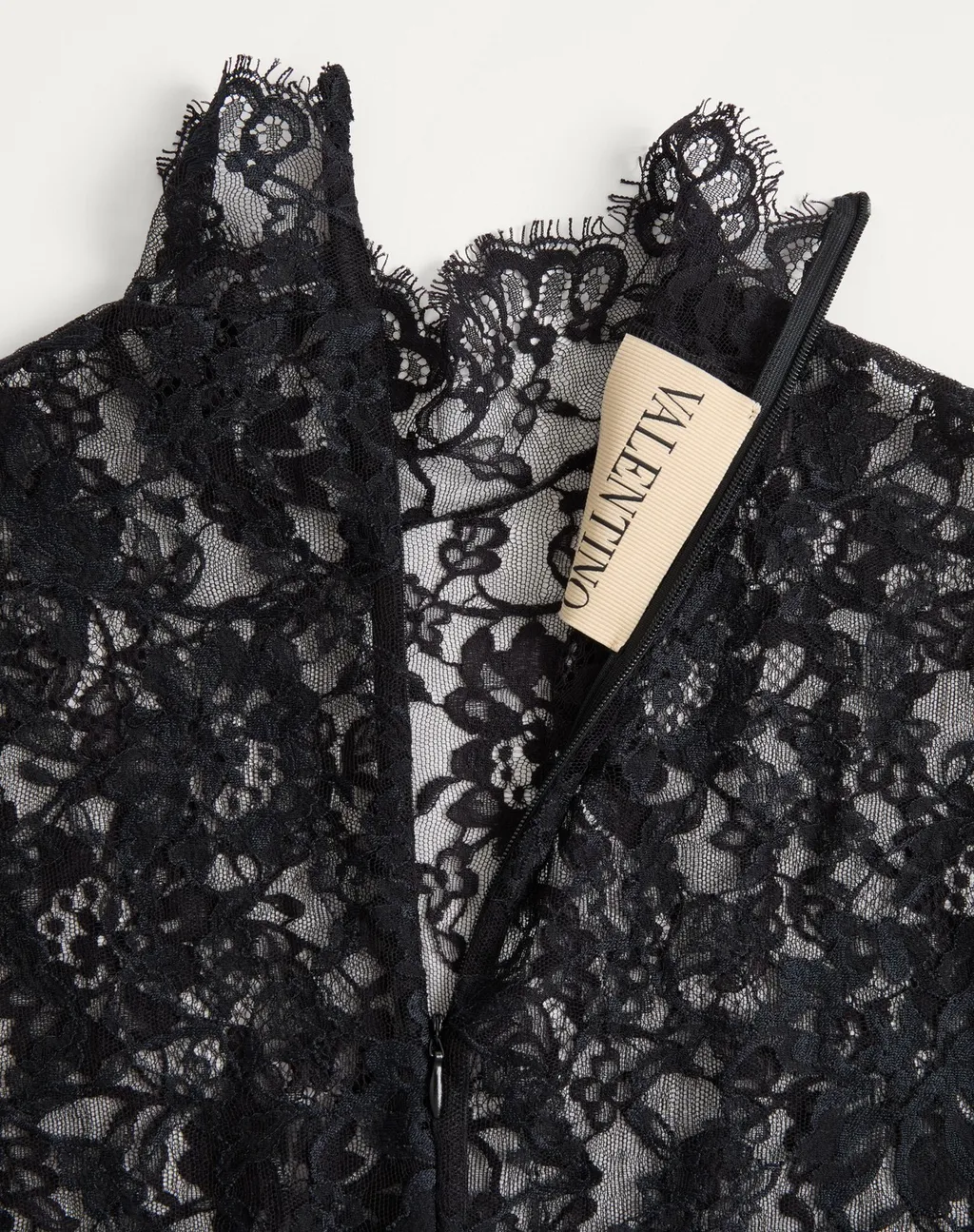 Valentino Lace Detailed Mock Neck Bodysuit